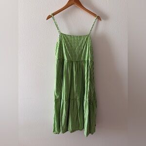 Brixton Green Checkered Midi Dress